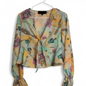 Kendall + Kylie yellow blouse